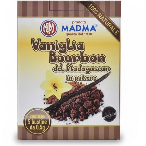 Vaniglia Bourbon Madagascar in Polvere Madma – 5 Bustine da 0,5g (2,5g) 100% Naturale