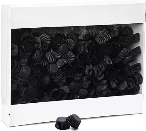 Pirottini Mini Bon Bon Neri in Carta Forno (Ø2×H1,5cm) – Per Dolcetti e Confetti (1000/5000 Pz)