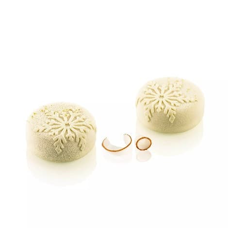 NEVE 110 Silikomart | Stampo Silicone 6 Monoporzioni Fiocco di Neve ø7xh3 cm