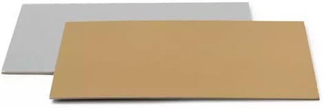 Sottotorta Rettangolare Sottile Oro/Argento Decora – Doppia Faccia – Spessore 1,5mm