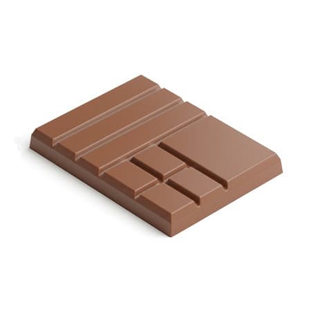 Stampo in Policarbonato per Mini Tavoletta di Cioccolato "Mix" (20g) – 12 Cavità Professionali (6×4,5cm)