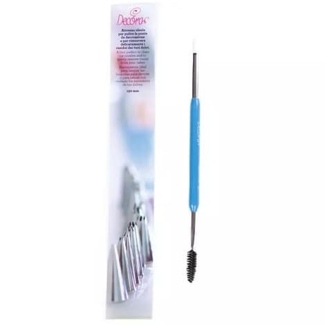Attrezzo Pulisci Cornetto E Spazzola Residui Decora (19cm) – Spazzola Doppia | Scovolo e Pennello per Bocchette