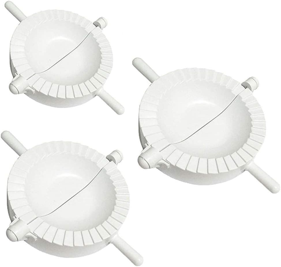 Set 3 Stampi per Ravioli in Plastica Bianca di Tre Diverse Misure