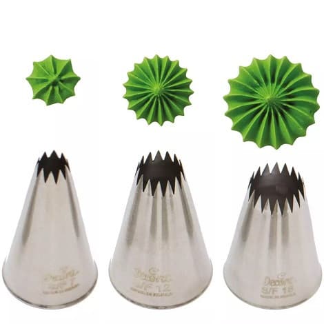Cornetti Grandi Stella Francese Decora in Acciaio Inox | Beccucci Ø7‑12‑18mm