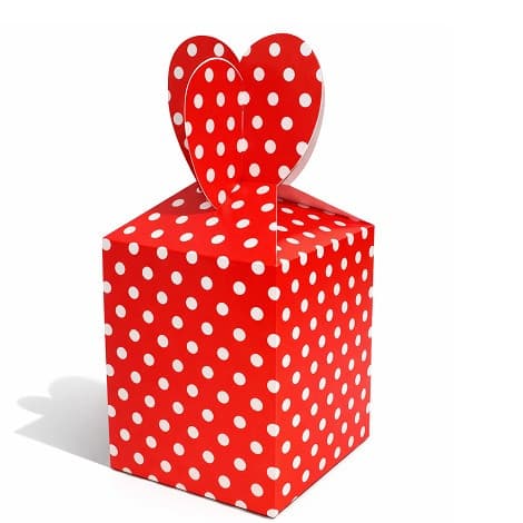 Scatole Regalo Rosse a Pois (6 pz) – Confezioni Eleganti per Bento Cake, Dolci e Eventi Speciali
