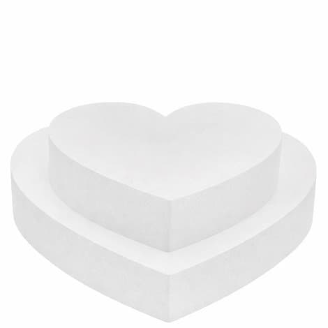Cuore in Polistirolo H7,5cm | Basi Dummy Cake da 15 a 30cm