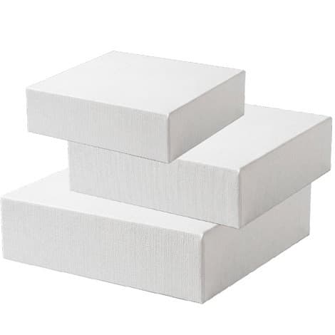 Scatola Bassa per Crostate e Torte Moderne (H6cm) – 24,5/26,5/28,5/30,5cm – Cartoncino Telato Bianco Decora