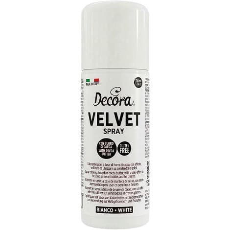 Velvet Spray Bianco 100ml Decora – Colorante Alimentare Effetto Velluto per Semifreddi e Gelati