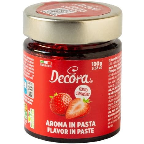 Aroma Concentrato in Pasta alla Fragola Decora 100g – Per Gelati, Creme e Dolci