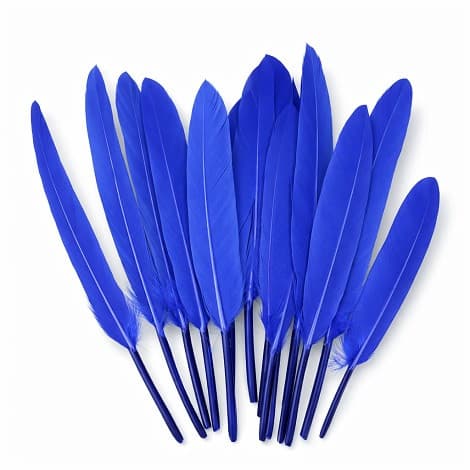 20 Piume d’Oca Blu 8–15 cm – Decorazioni Eleganti per Party e Feste