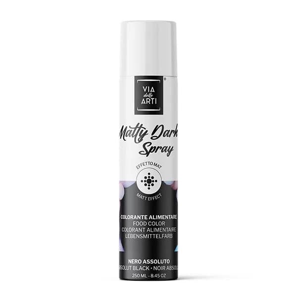 Matty Dark Black Via delle Arti (250ml) – Colorante Alimentare Spray Nero Assoluto
