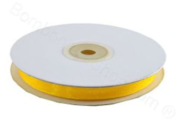 Nastro in Organza Giallo 6mmx50mt