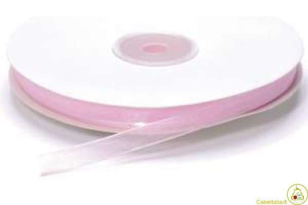 Nastro in Organza Rosa 10mmx50mt