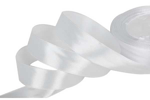 Nastro Doppio Raso Argento 20mmx50mt