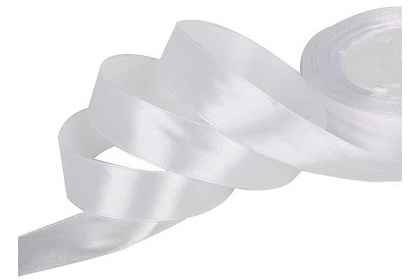Nastro Doppio Raso Bianco 20mmx50mt
