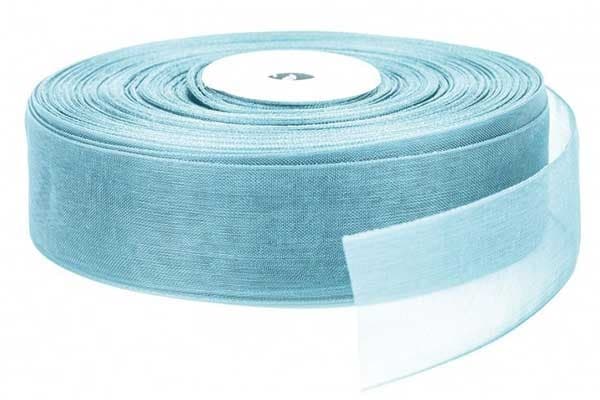 Nastro in Organza Celeste 10mmx45mt