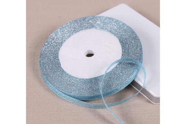 Nastro Glitterato Turchese 10 mm x 23 m