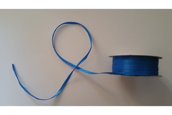 Nastro Doppio Raso Blu Elettrico 3mmx50mt