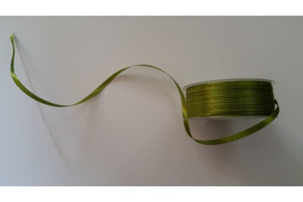 Nastro Doppio Raso Verde Muschio 3mmx50mt