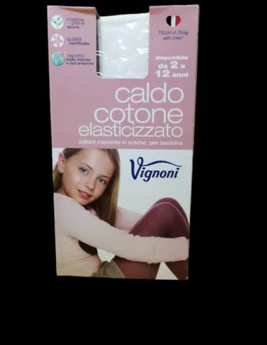 COLLANT BAMBINI - Cotone caldo Vignoni Taglia IV (10-12 anni) Colore Nero