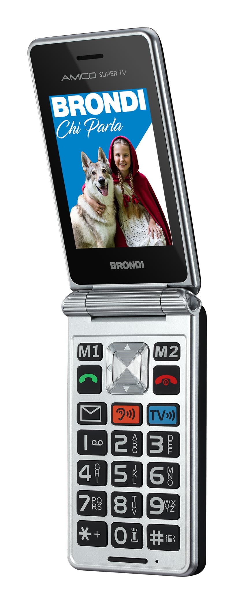 Brondi 10282060 cellulare 7,11 cm (2.8") 119 g Nero, Argento Telefono per anziani GARANZIA ITALIA