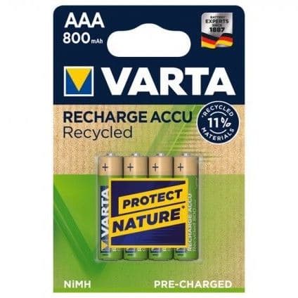Varta 56813 101 404 batteria per uso domestico Batteria ricaricabile Mini Stilo AAA Nichel-Metallo Idruro (NiMH) GARANZIA ITALIA