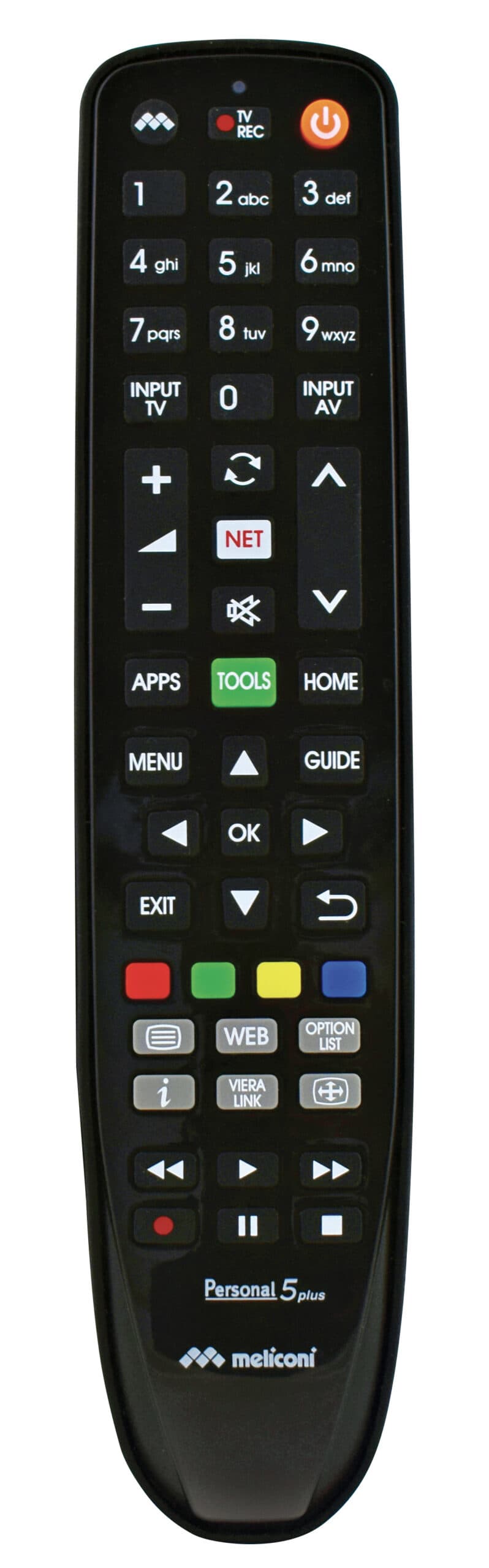 Meliconi Gumbody Personal 5 plus telecomando IR Wireless TV Pulsanti GARANZIA ITALIA