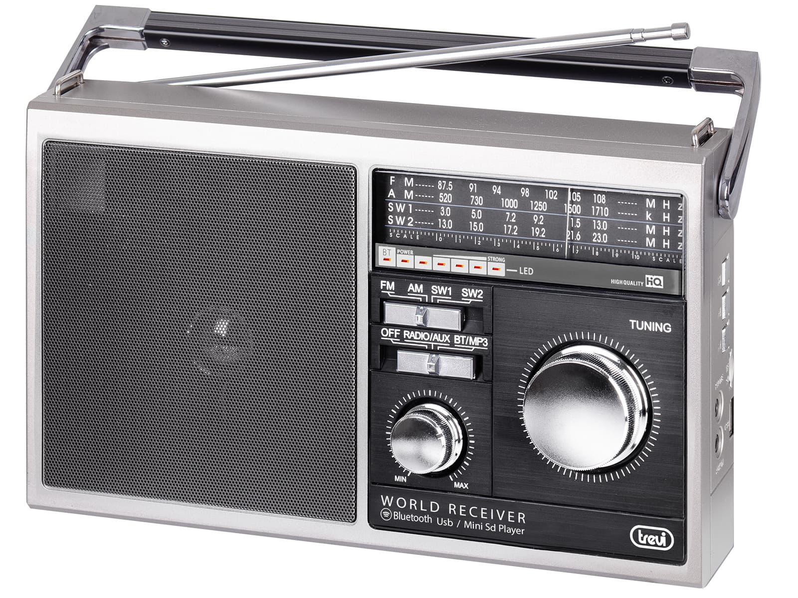 Trevi RADIO PORTATILE MULTIBANDA USB MICRO SD AUX-IN WIRELESS MB 749 W GARANZIA ITALIA