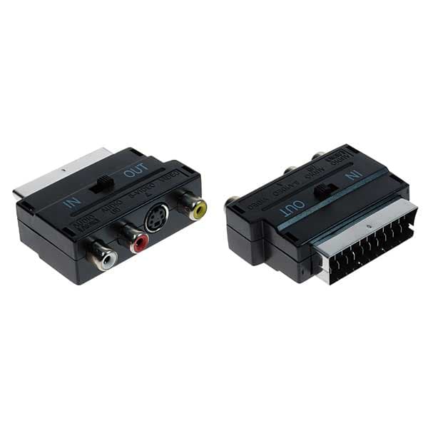 Life Electronics 38.002919E cavo e adattatore video SCART (21-pin) 3 x RCA + S-Video Nero GARANZIA ITALIA