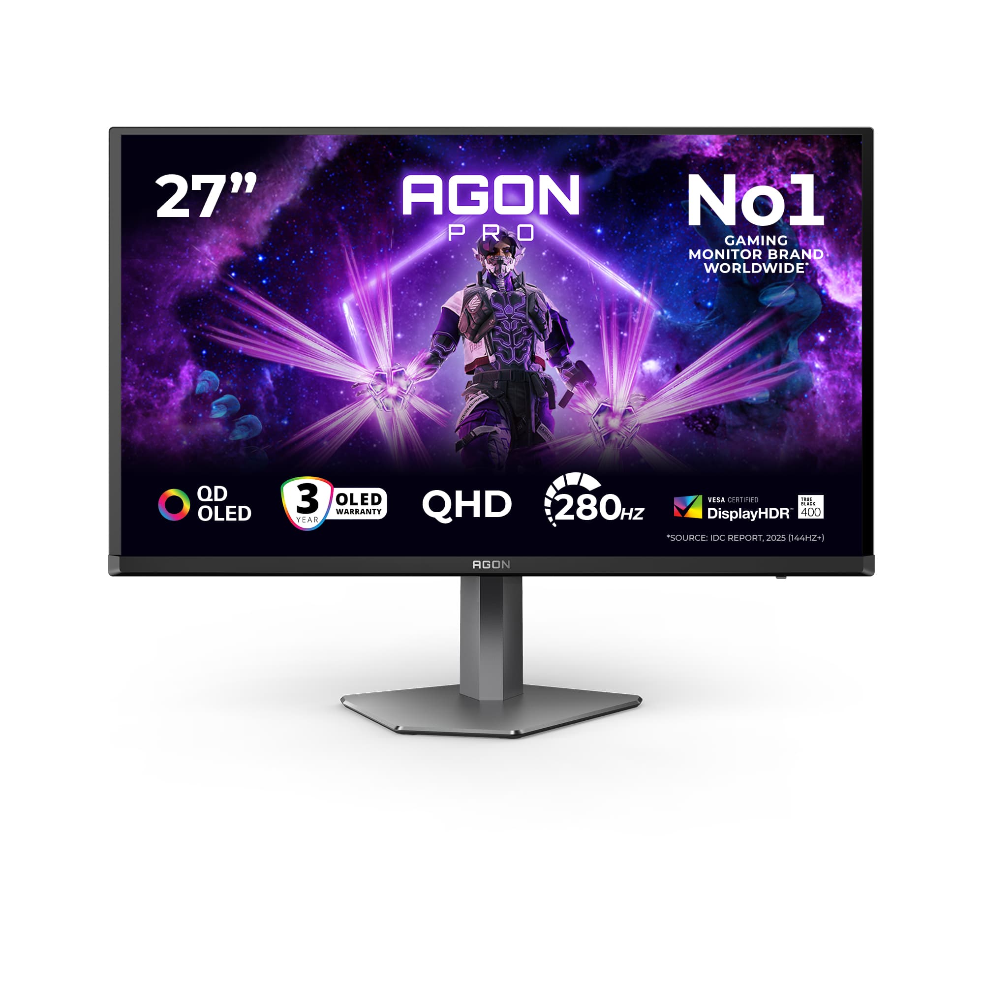 AOC AGON PRO AG276QZD2 Monitor PC 67,3 cm (26.5") 2560 x 1440 Pixel Quad HD QD-OLED Nero, Grigio GARANZIA ITALIA