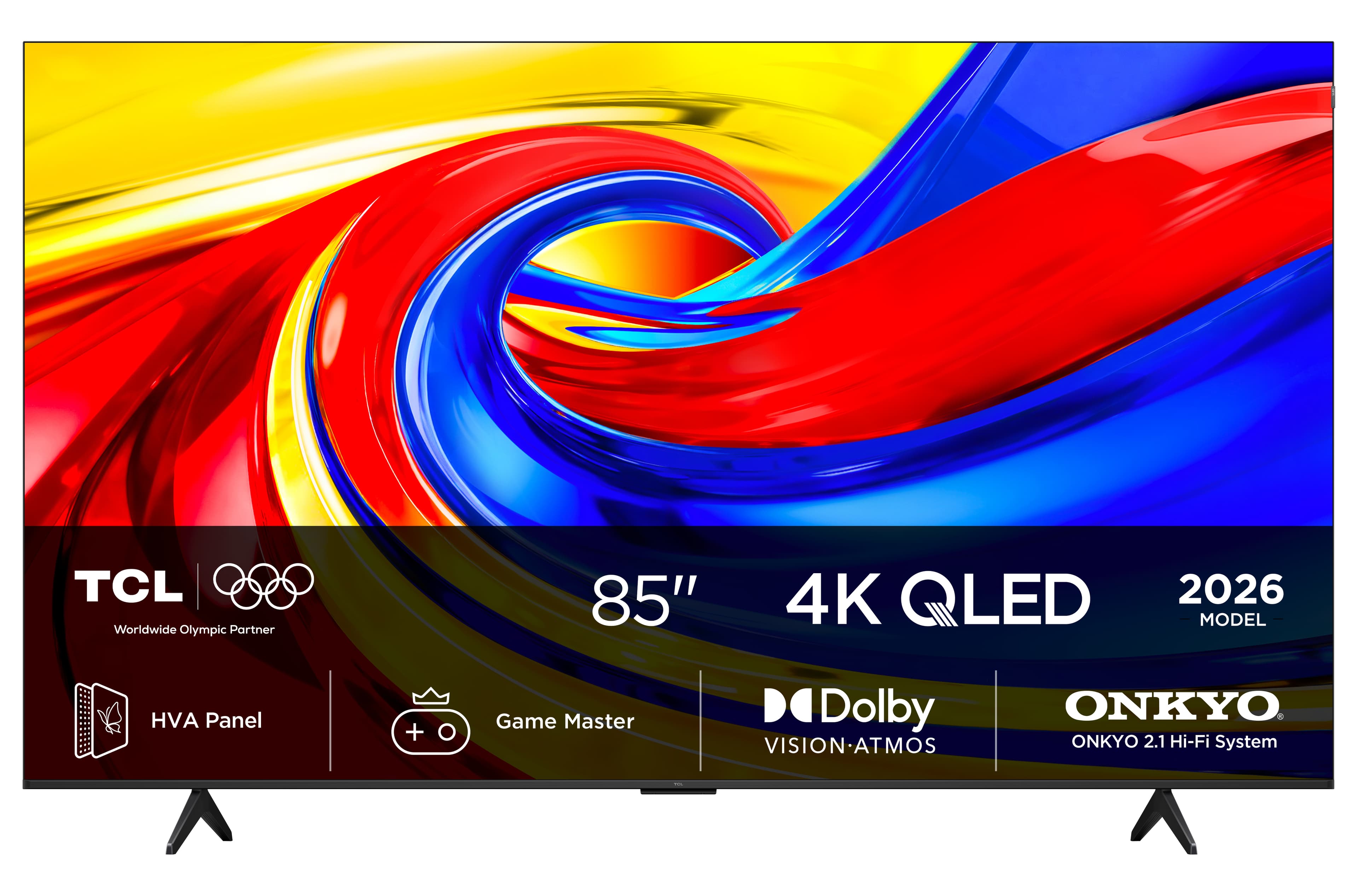 TCL P7L TV 85P7L 85” QLED, 4K HDR, Direct LED, Google TV, Dolby Vision & Atmos, HDR10+, Onkyo 2.1 sound, Game Master, VRR, Onkyo 2.1 sound GARANZIA ITALIA