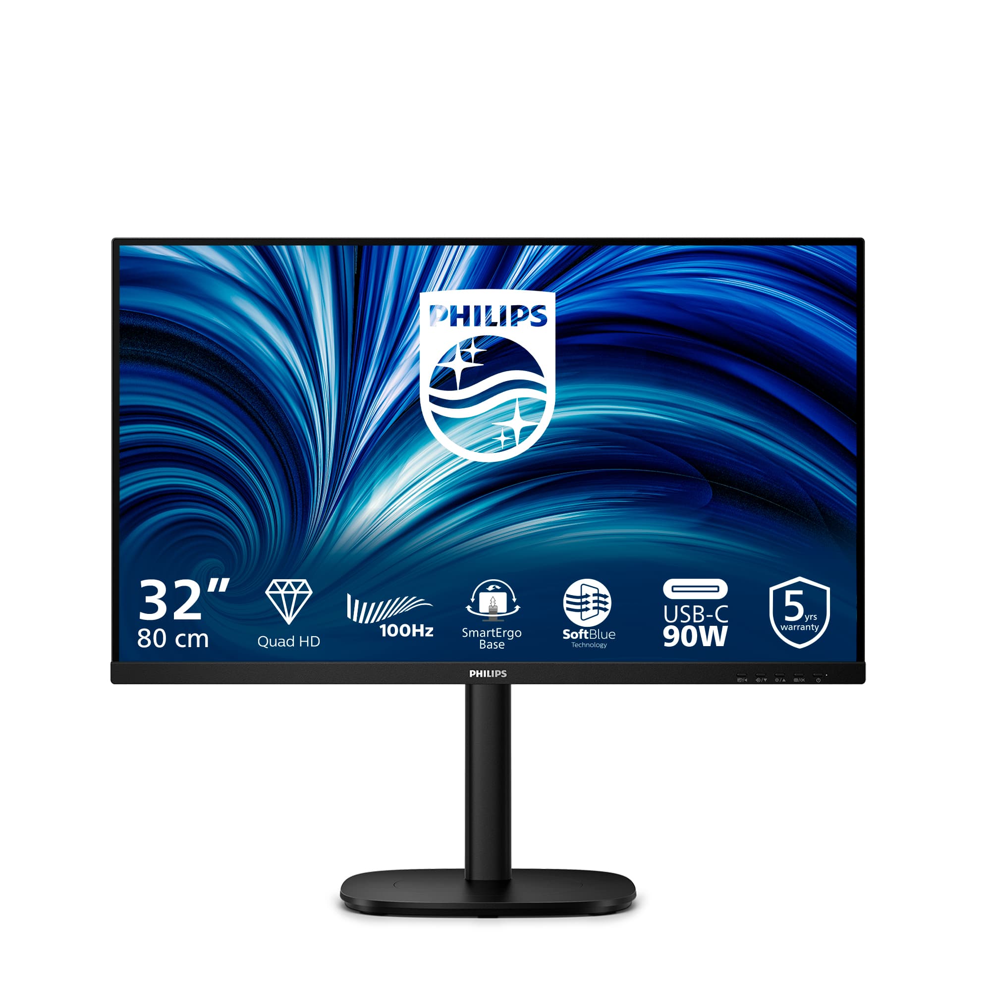 Philips 32B2U3601/00 Monitor PC 80 cm (31.5") 2560 x 1440 Pixel Quad HD LCD Nero GARANZIA ITALIA