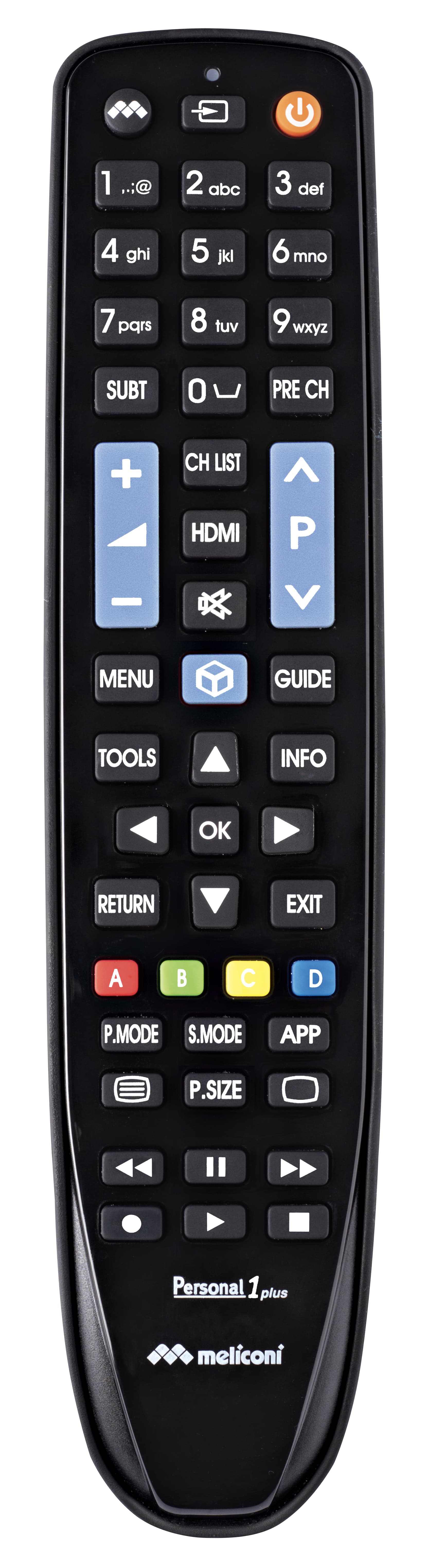 Meliconi Gumbody Personal 1 Plus telecomando IR Wireless TV Pulsanti GARANZIA ITALIA