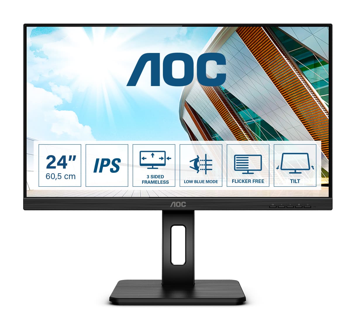 AOC P2 Q24P2Q Monitor PC 60,5 cm (23.8") 2560 x 1440 Pixel Quad HD LED Nero GARANZIA ITALIA