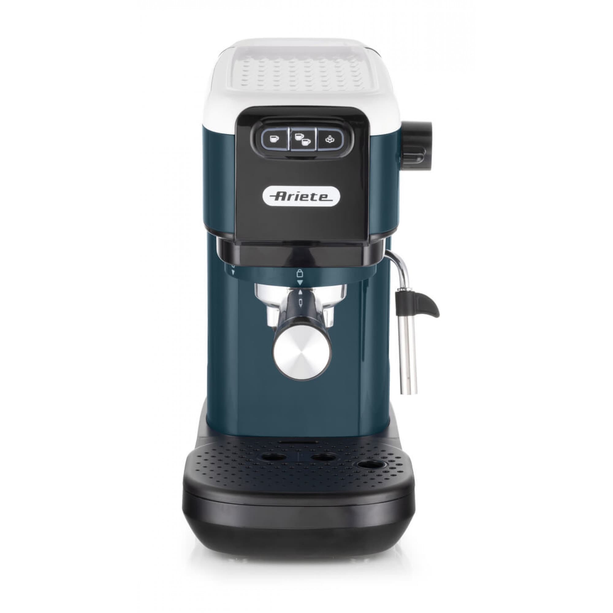 Ariete 1399 Macchina da caffè espresso Snow White, Per polvere e cialde ESE, 1300 W, Capacità 1,1L, 15 bar di pressione, Filtro 1, 2 tazze e cialda ESE, Cappuccino, Bianco GARANZIA ITALIA