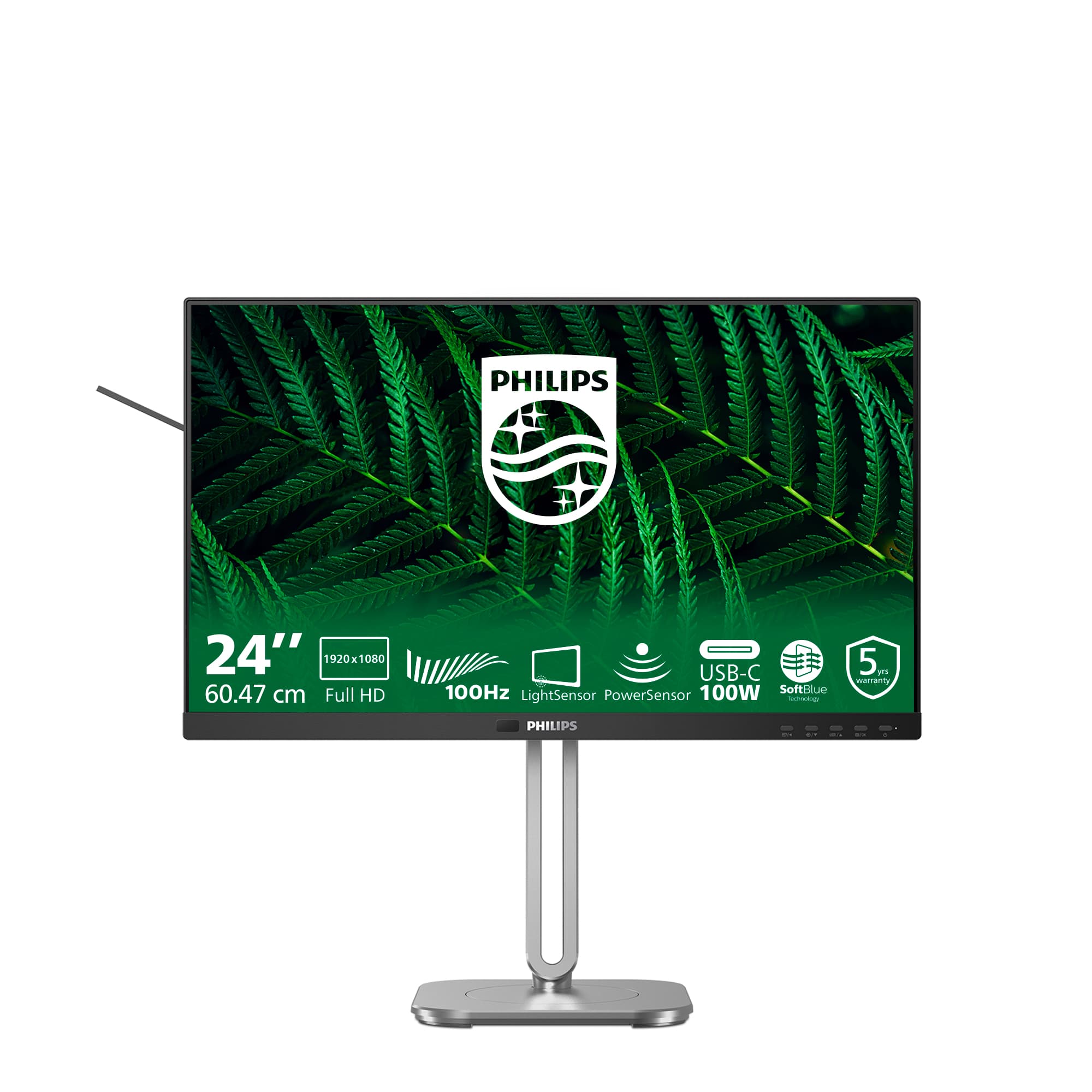 Philips Serie 5000 24B2G5301/00 Monitor PC 60,5 cm (23.8") 1920 x 1080 Pixel Full HD LCD Nero GARANZIA ITALIA