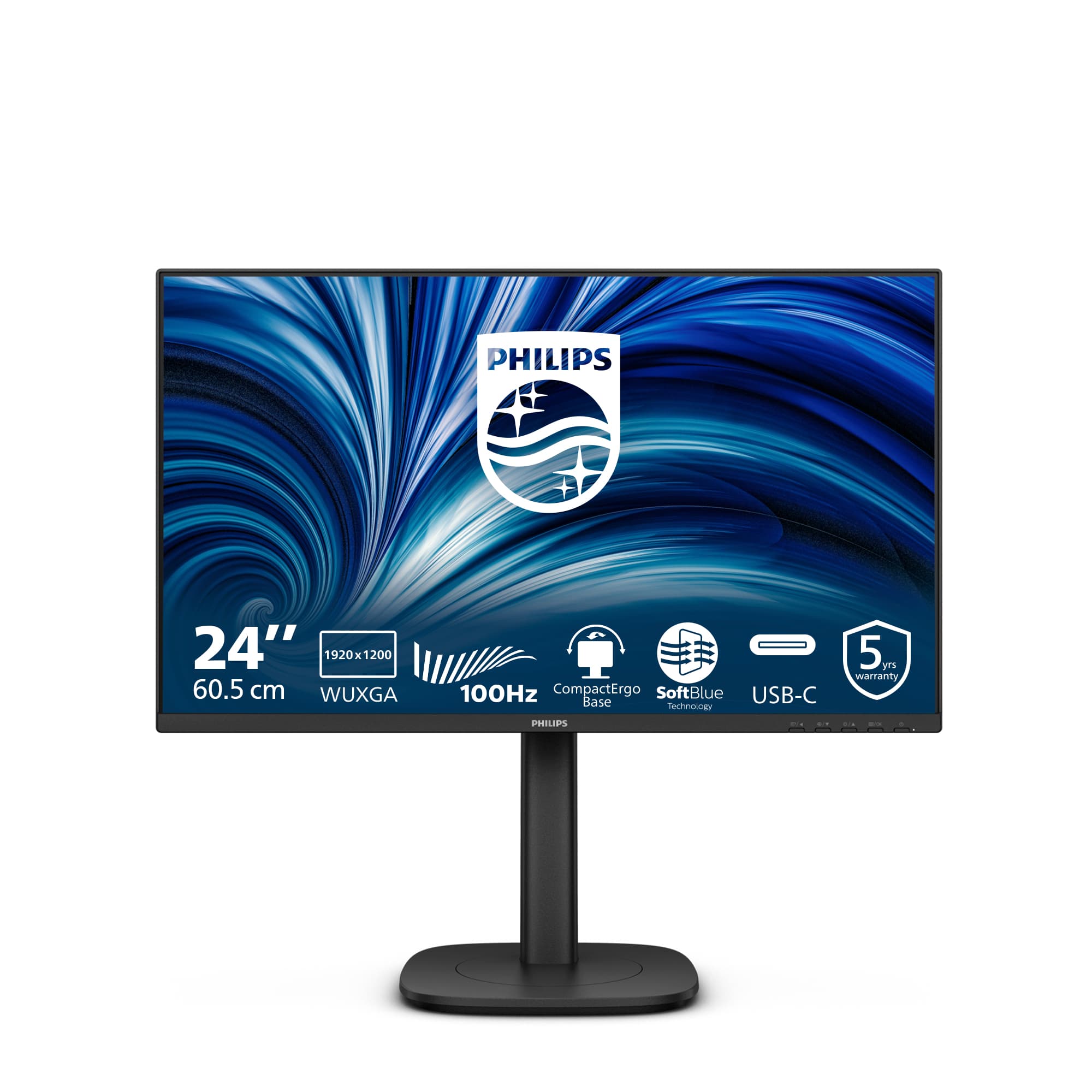 Philips Serie 3000 24B2N3200D/00 Monitor PC 61,2 cm (24.1") 1920 x 1200 Pixel WUXGA LCD Nero GARANZIA ITALIA