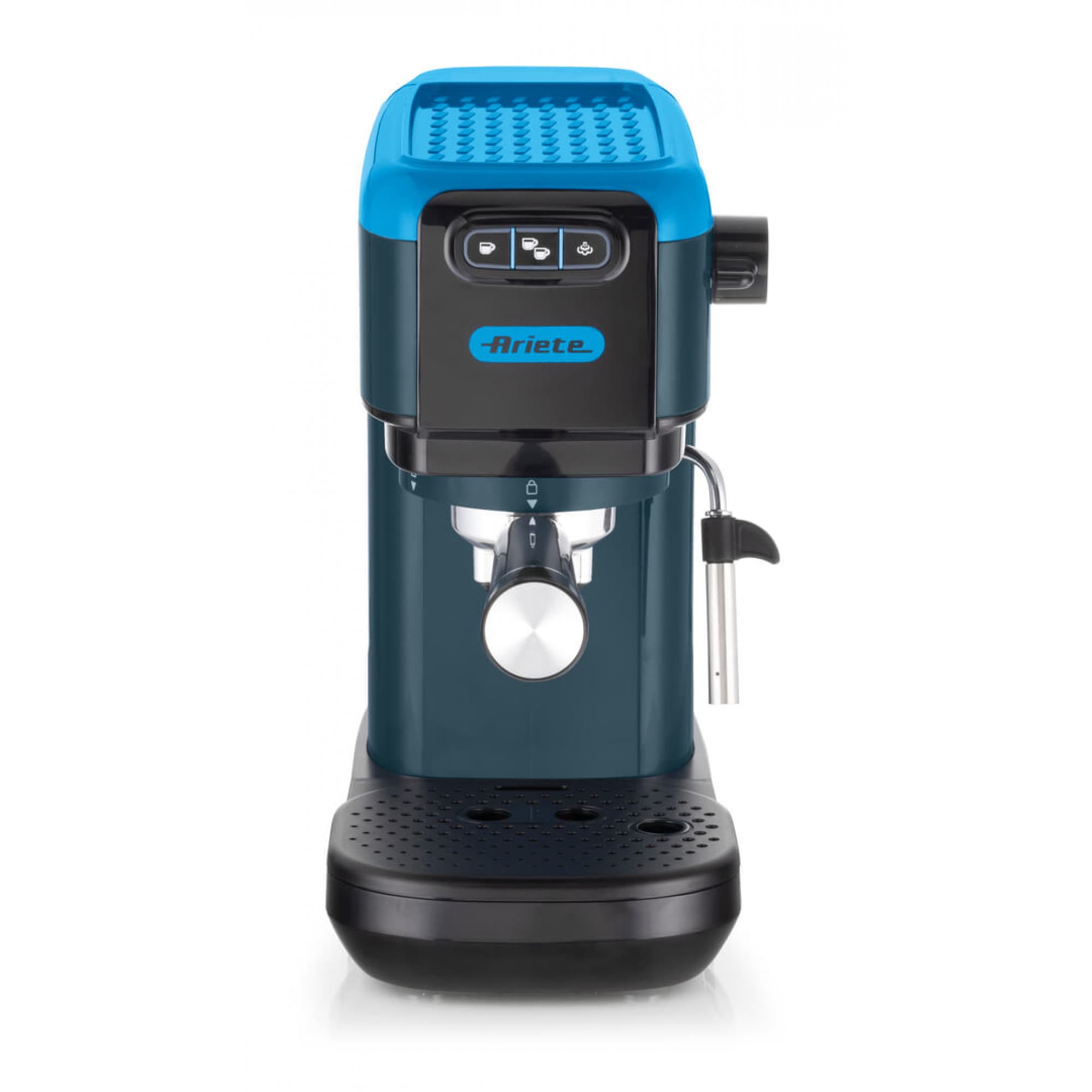 Ariete 1399 Macchina da caffè espresso Sky Blue, Per polvere e cialde ESE, 1300 W, Capacità 1,1L, 15 bar di pressione, Filtro 1, 2 tazze e cialda ESE, Cappuccino, Blu GARANZIA ITALIA