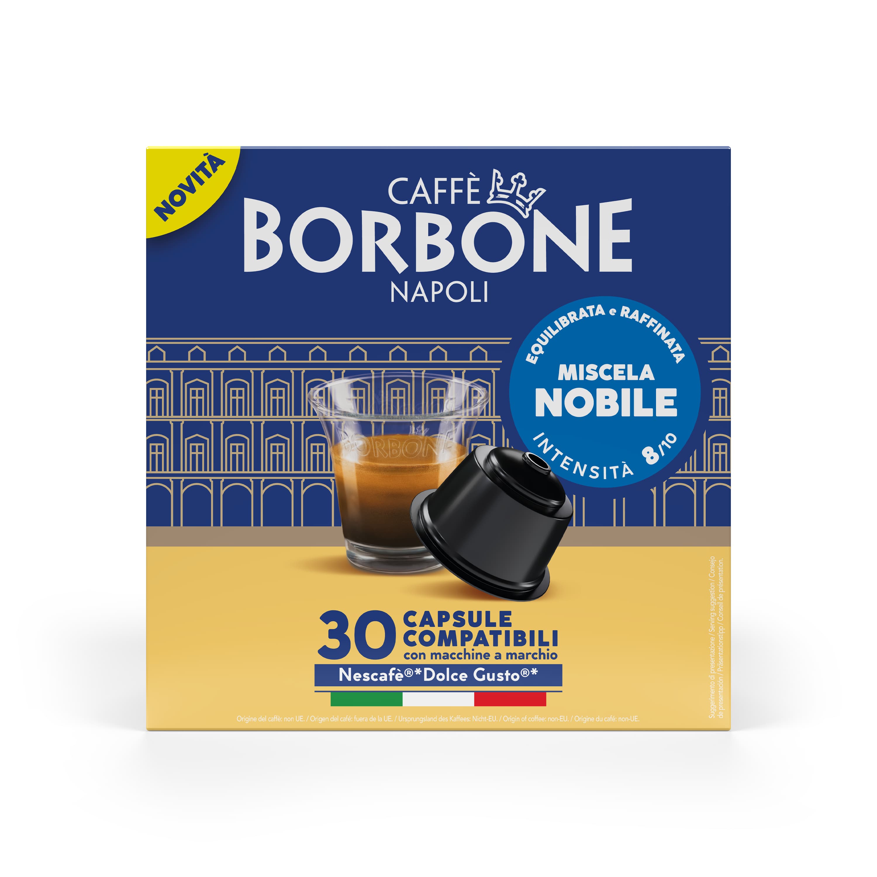 Caffè Borbone Capsule Compatibili Dolce Gusto - Miscela Nobile - 30 caps GARANZIA ITALIA