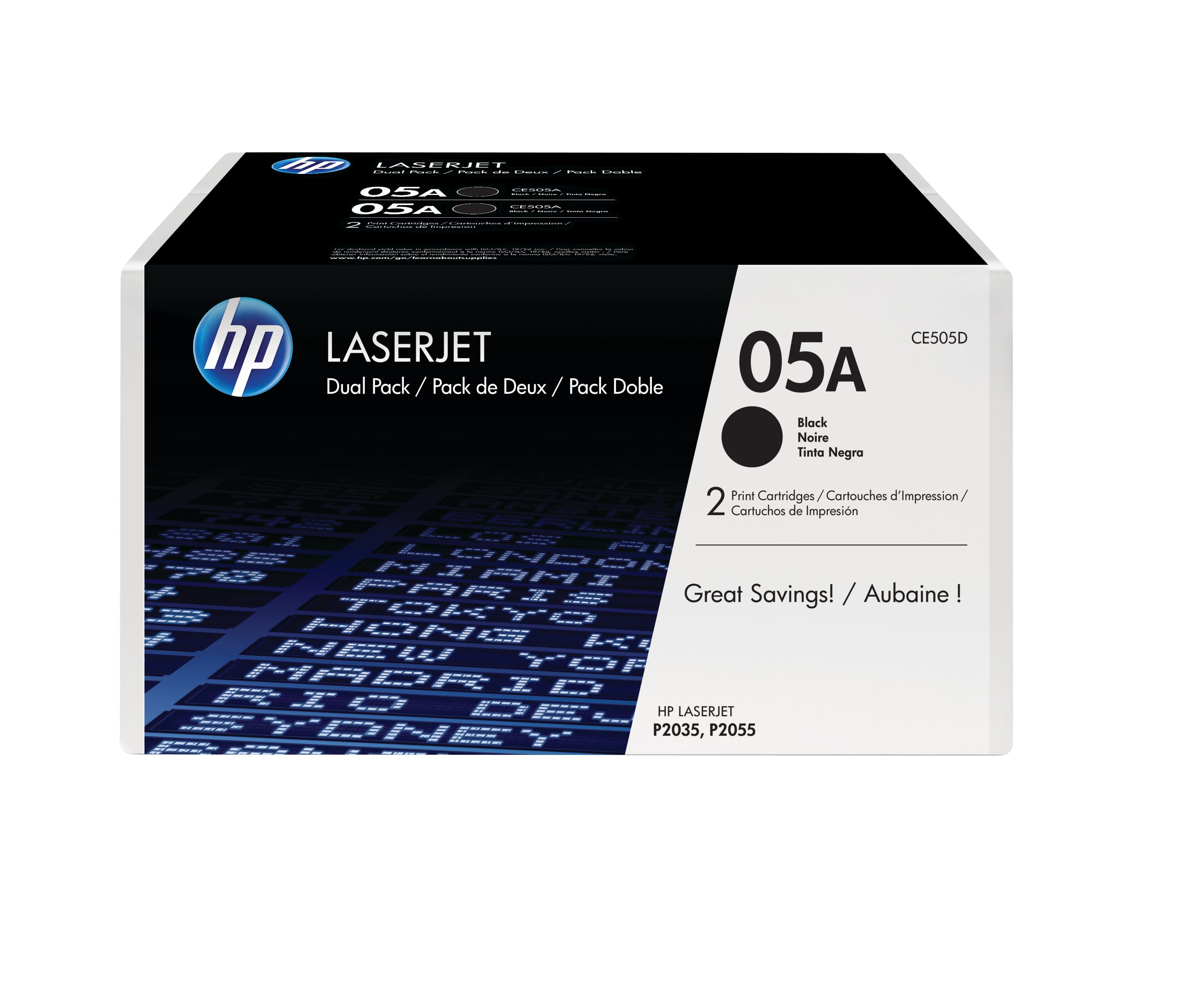 HP Confezione doppia di cartucce toner originali nero 05A LaserJet GARANZIA ITALIA