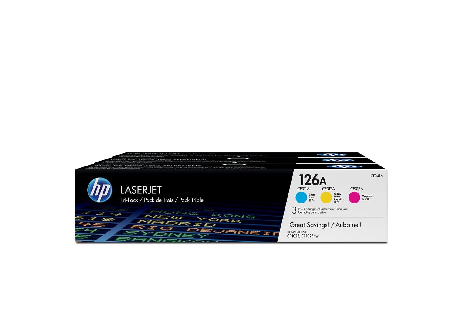 HP Confezione da 3 cartucce originali di toner ciano/magenta/giallo LaserJet 126A GARANZIA ITALIA