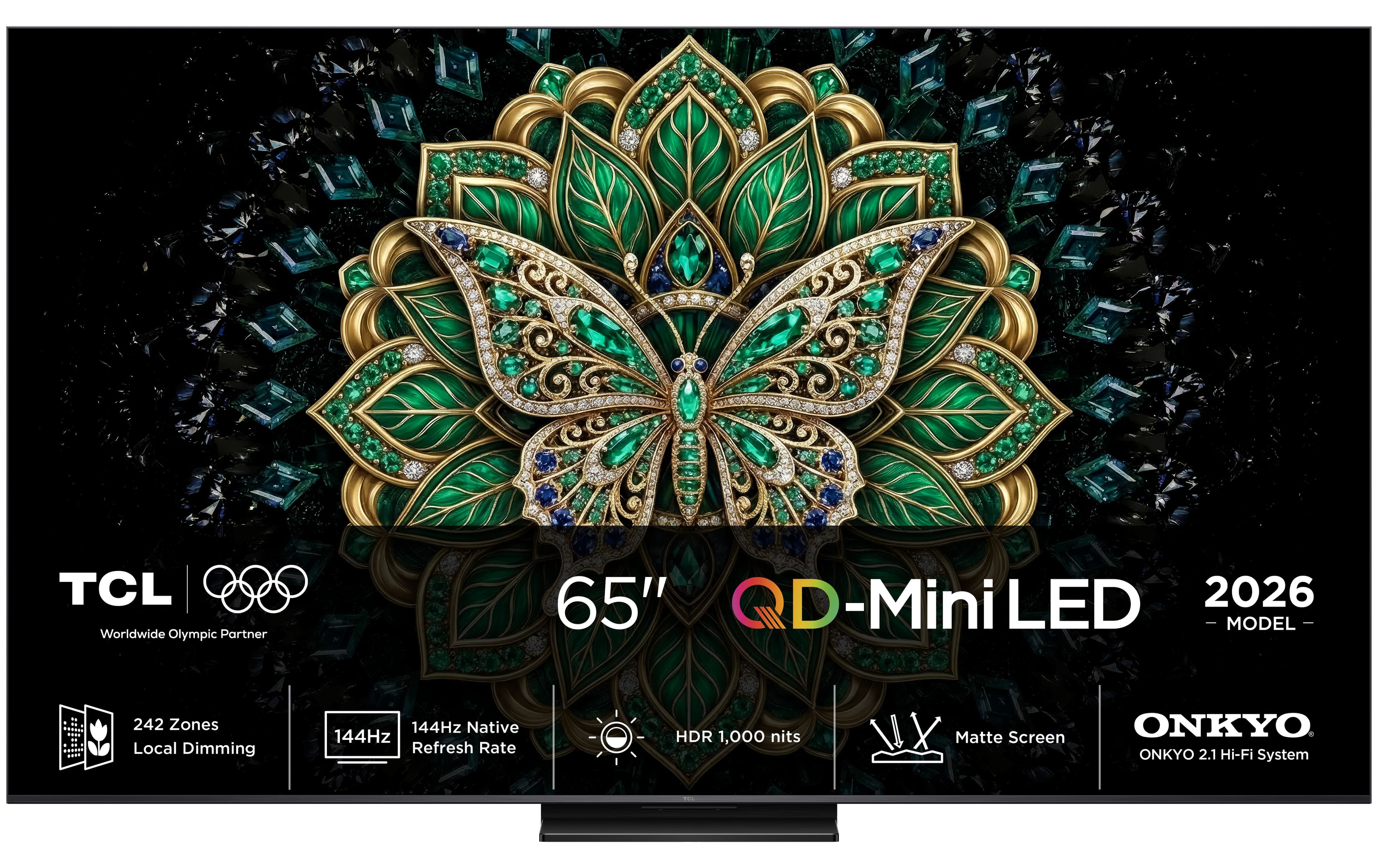 TCL C6K Pro TV 65C6K PRO 65” QD-Mini LED TV, 4K HDR 1000 nits, 242 dimming zones, Google TV, Dolby Vision & Atmos, 2.1 Onkyo, 144Hz, AirPlay 2 GARANZIA ITALIA