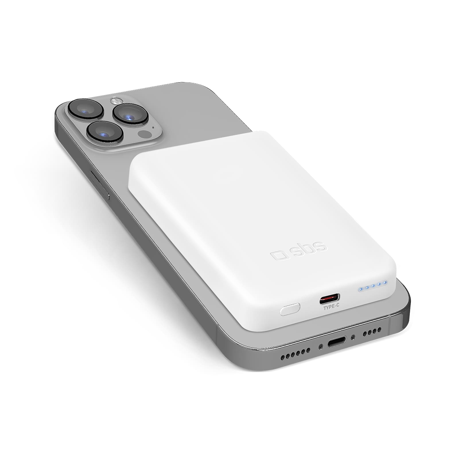 SBS TEBB5000MAG1CW batteria portatile 5000 mAh Carica wireless Bianco GARANZIA ITALIA