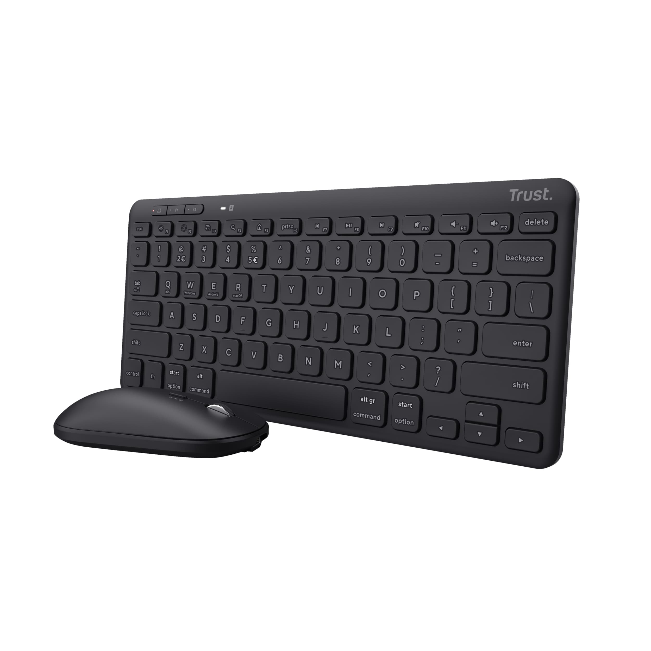 Trust Lyra tastiera Mouse incluso Ufficio RF senza fili + Bluetooth QWERTY Italiano Nero GARANZIA ITALIA