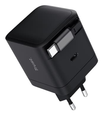 Trust Maxo Caricabatteria retrattile USB-C PD da 65 W GARANZIA ITALIA