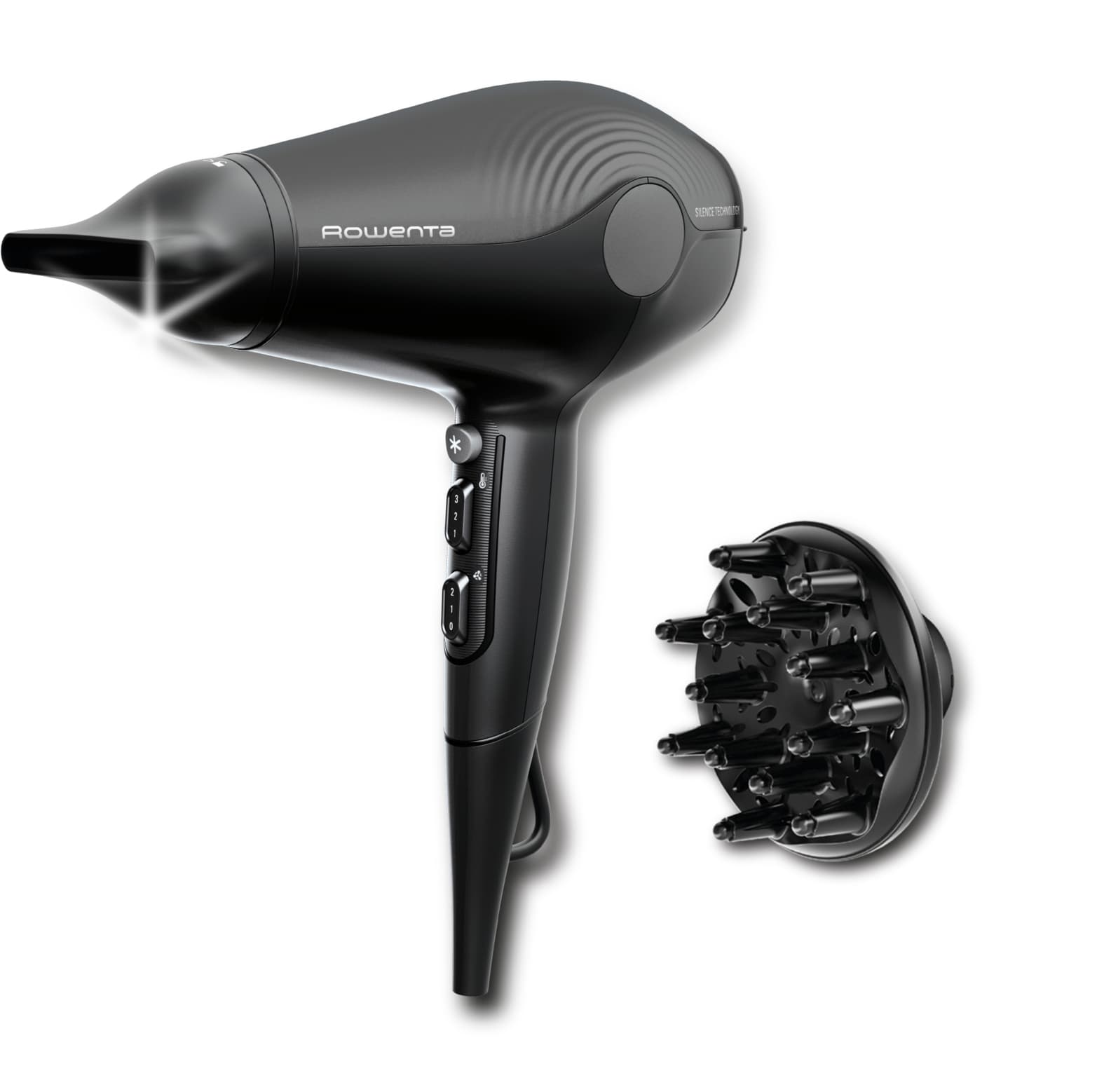 Rowenta Ultra Silence CV6430 asciuga capelli 1800 W Nero GARANZIA ITALIA