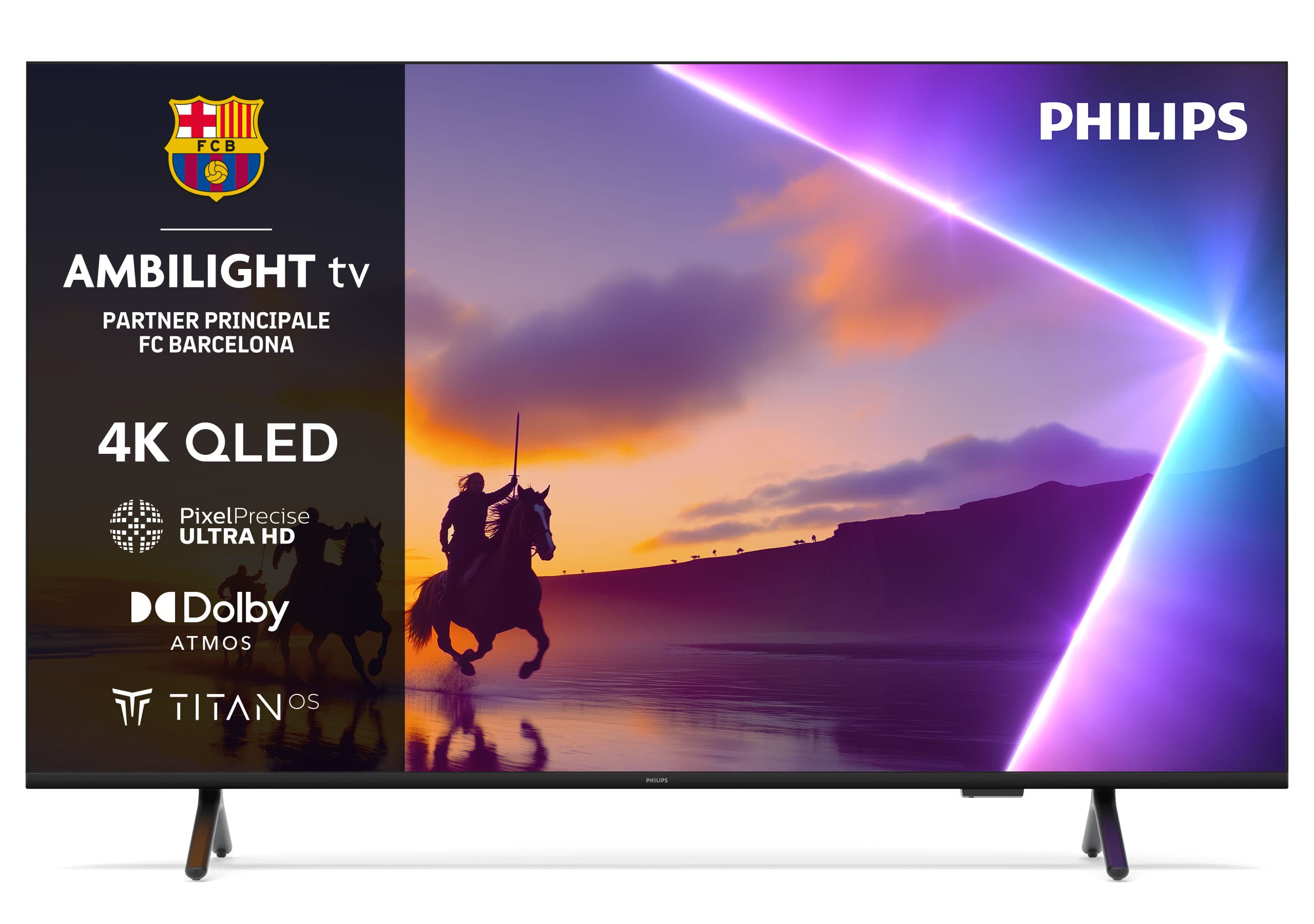 Philips Ambilight TV 43PUS8510 4K UHD QLED 108cm 43" Smart TV Dolby Atmos Titan OS GARANZIA ITALIA