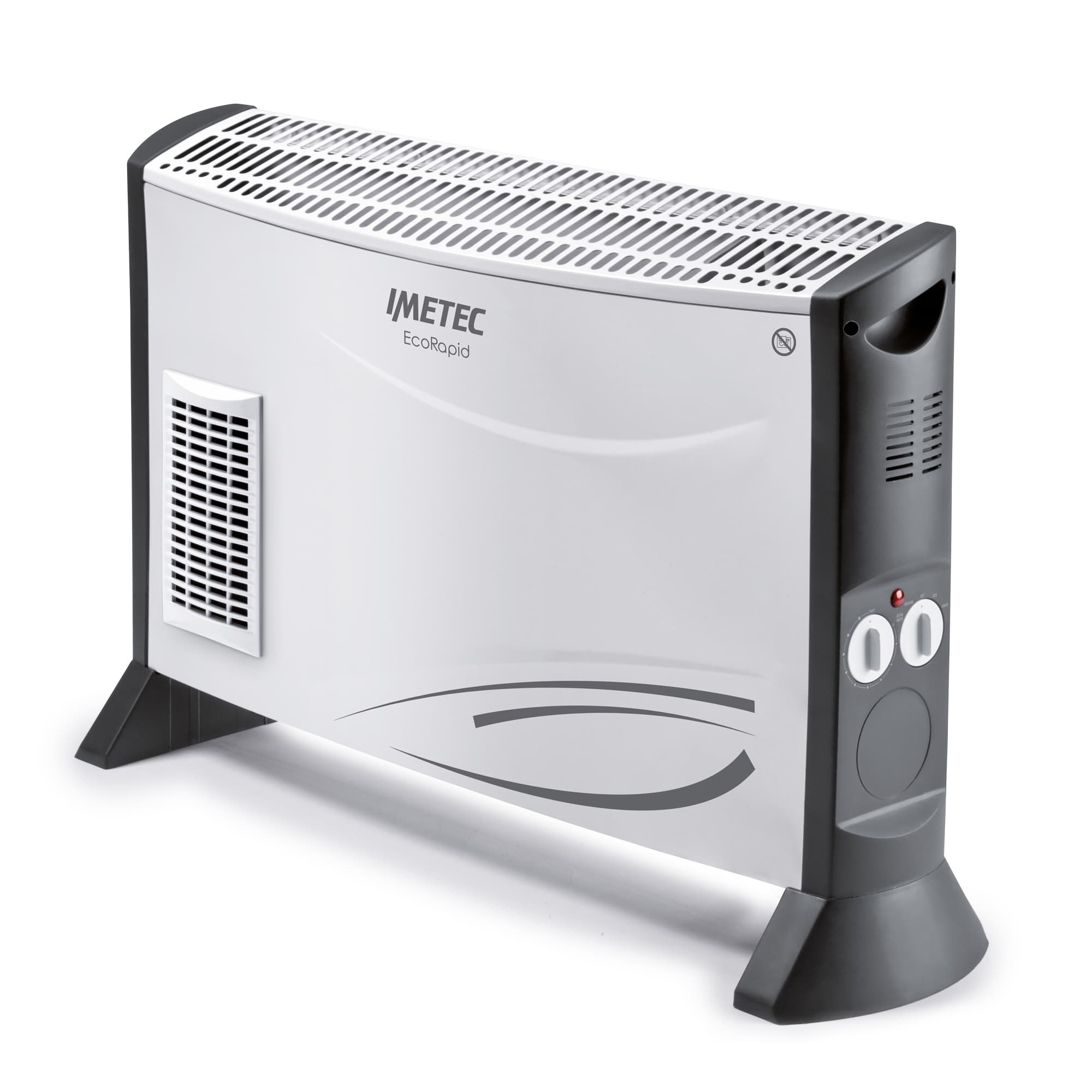 Imetec Eco Rapid, Stufa Elettrica 2000 W, Tecnologia a Basso Consumo Energetico, Termoconvettore 4 Temperature, Termostato Ambiente, Silenzioso GARANZIA ITALIA