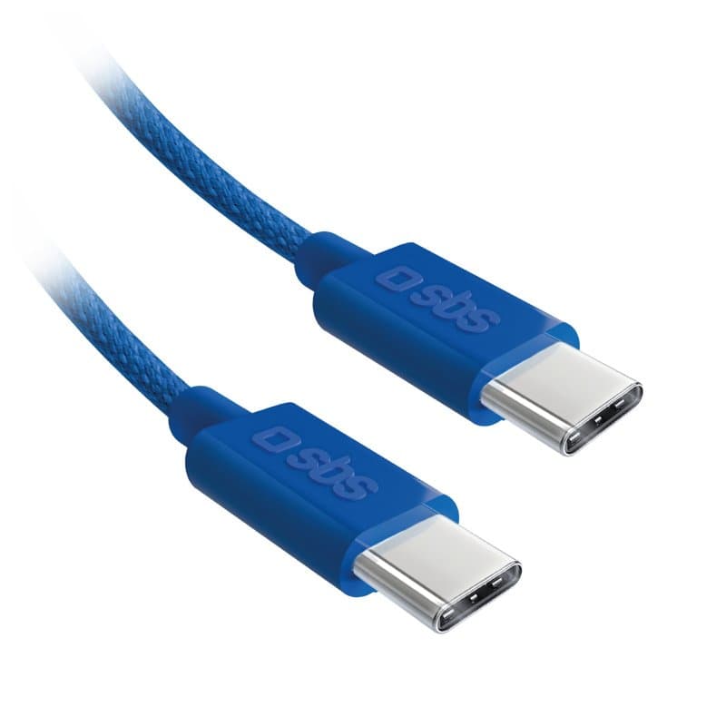 SBS TECABLETISSUETCCB cavo USB USB 2.0 1,5 m USB C 0,48 Gbit/s 60 W Blu GARANZIA ITALIA