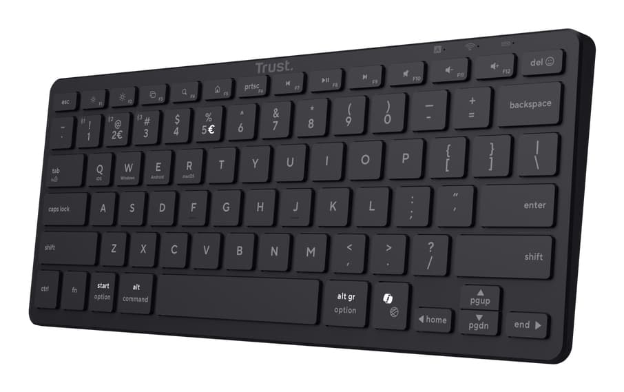 Trust Nado II tastiera Casa/ufficio USB + Bluetooth QWERTY Italiano Nero GARANZIA ITALIA